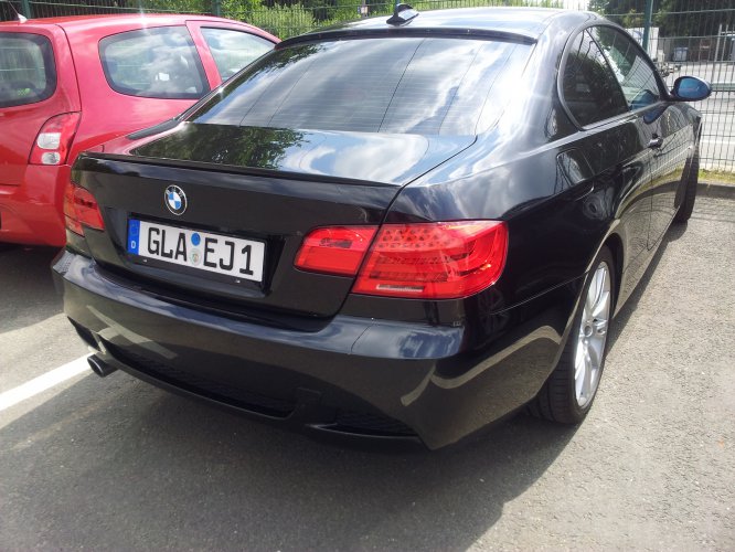 My Black Sapphir E92 Coupe mit neuen LED LCI LED Rückleuchten