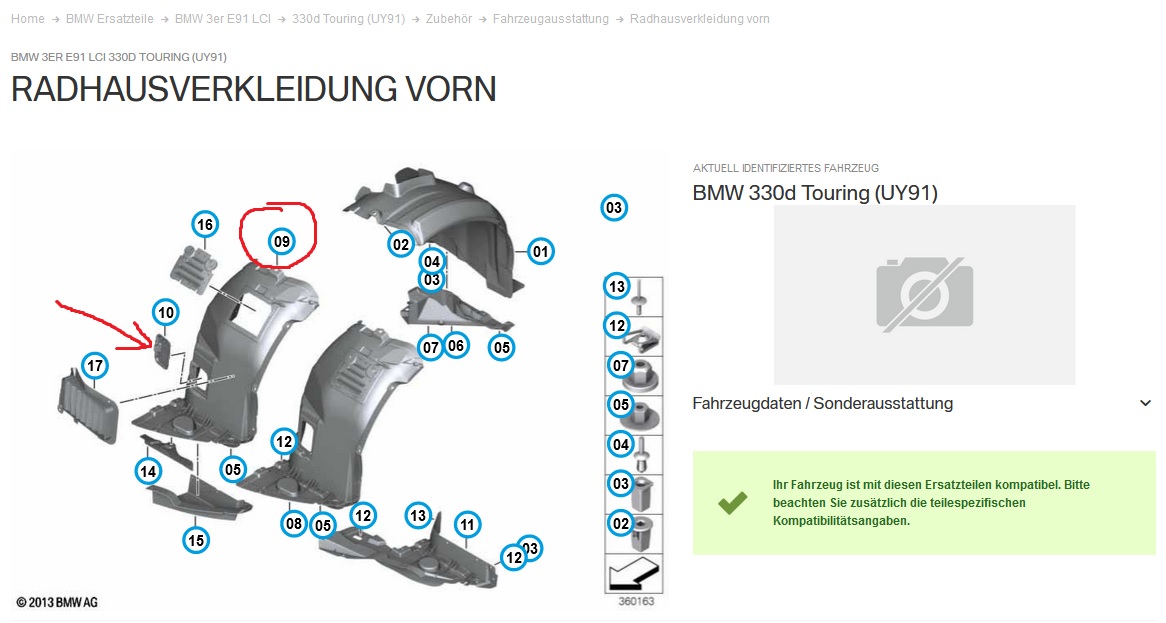 Radhausverkleidung vorn