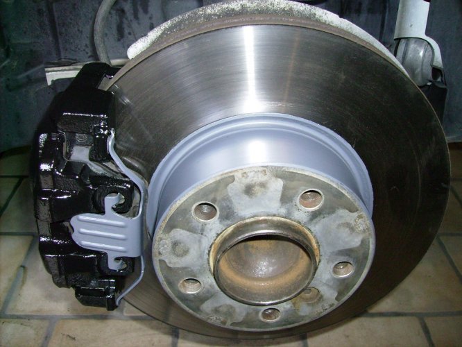 Bremssattel und Nabe