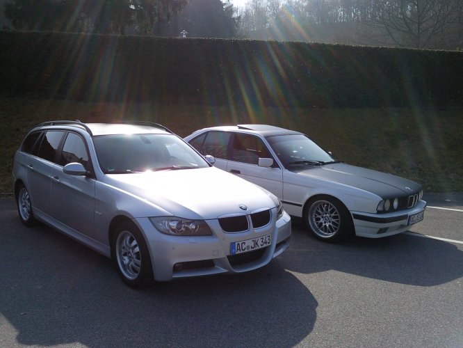 Mein E91 bei Abholung und am Rursee