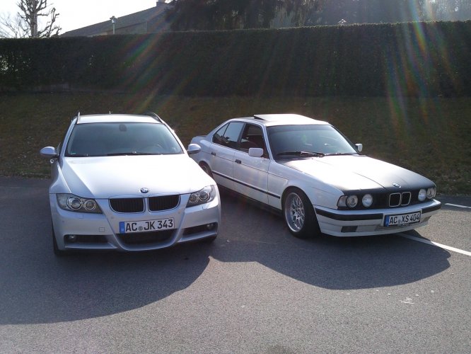 Mein E91 bei Abholung und am Rursee